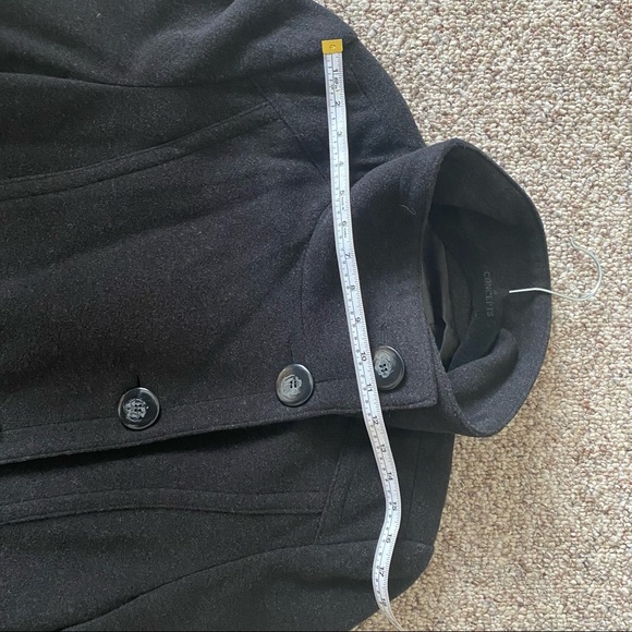 Mexx Black/Grey Wool Coat (Charcoal Color) - Picture 3 of 8